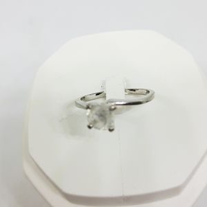 18k gold filled solitaire ring sz 8